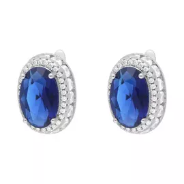 Серьги с английским замком из серебра PD-E00769-X-W-SAP-X-W