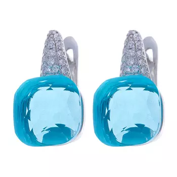 Серьги с английским замком из серебра PD-E00941-X-W-BT-X-W