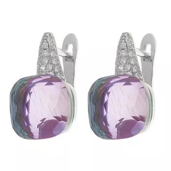 Серьги с английским замком из серебра PD-E00941-X-W-M-X-W