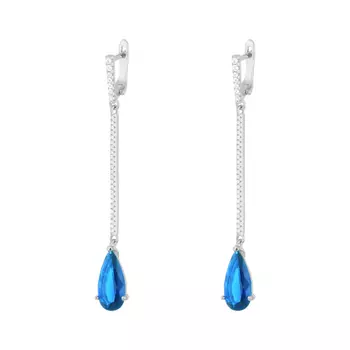 Серьги с английским замком из серебра PD-E00342-X-W-BT-X-W