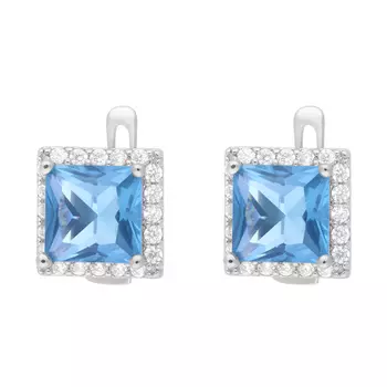 Серьги с английским замком из серебра PD-E00760-X-W-LBG-X-W