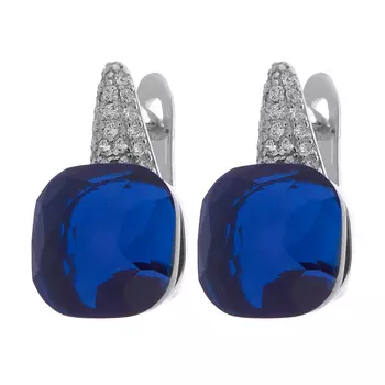 Серьги с английским замком из серебра PD-E00941-X-W-SAP-X-W