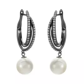 Серьги с английским замком из серебра PI-E01380-X-B-PS-X-W