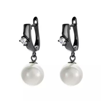 Серьги с английским замком из серебра PI-E01378-X-B-PS-X-W