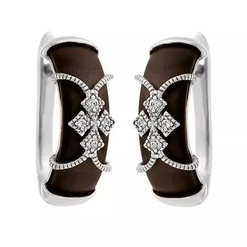 Серьги с английским замком из серебра TM-E01248-BR-W-X-X-W