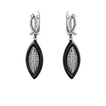 Серьги с английским замком из серебра TC-E00054-B-W-X-X-W