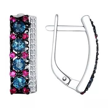 Серьги с английским замком из серебра 92021446