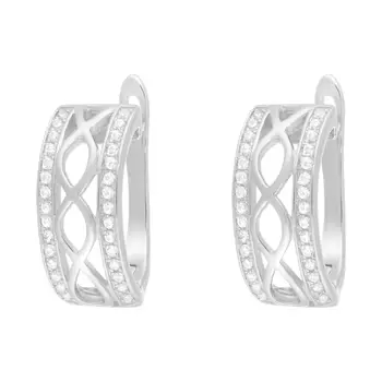 Серьги с английским замком из серебра MP-E00234-X-W-X-X-W