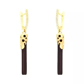 Серьги с английским замком из серебра TC-E00951-BR-L-X-X-W