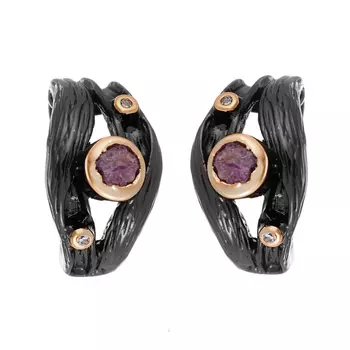 Серьги с английским замком из серебра AY-E00157-X-BG-Pin-X-W