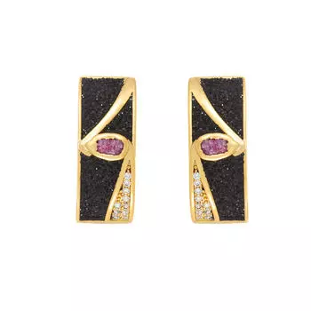 Серьги с английским замком из серебра Gl-E00137-X-L-Pin-X-B