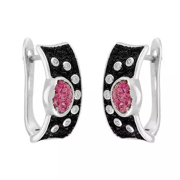 Серьги с английским замком из серебра Gl-E00138-X-W-Pin-X-W