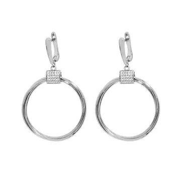 Серьги с английским замком из серебра MP-E01504-X-W-X-X-W