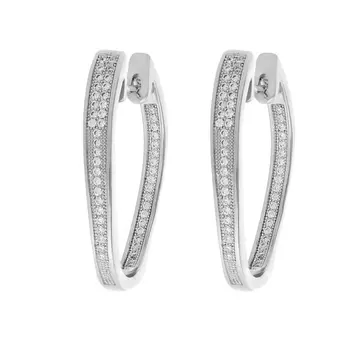 Серьги с английским замком из серебра MP-E01015-X-W-X-X-W