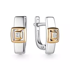 Серьги с английским замком из серебра 02-1321/000Б-00