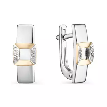 Серьги с английским замком из серебра 02-1324/000Б-00