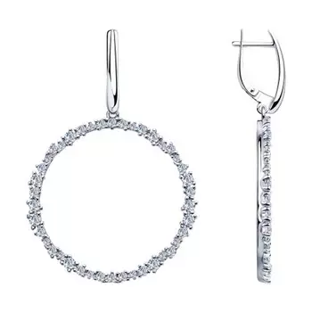 Серьги с английским замком из серебра 94023389