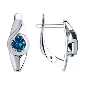 Серьги с английским замком из серебра 92021998