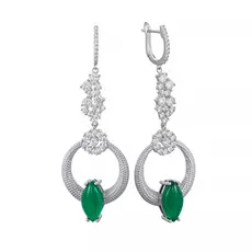 Серьги с английским замком из серебра SE27842-BH_SR_AG_001_WG