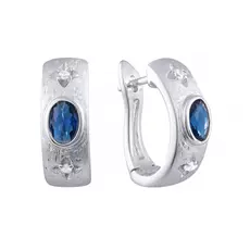 Серьги с английским замком из серебра SE31701-BW_SR_US_001_WG