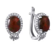 Серьги с английским замком из серебра SM-017_SR_OP_003_WG