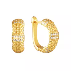 Серьги с английским замком из серебра SET14972_SR_001_YG