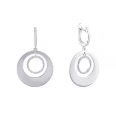 Серьги с английским замком из серебра SE3589_SR_001_WG