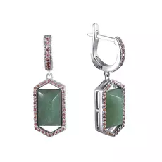 Серьги с английским замком из серебра ES6651AVE_SR_AW_001_WG