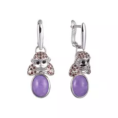 Серьги с английским замком из серебра KE0352_FJD_001_WG