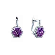 Серьги с английским замком из серебра AES36279-B_SR_002_WG