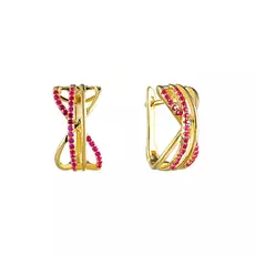 Серьги с английским замком из серебра 00346E_SR_001_YG