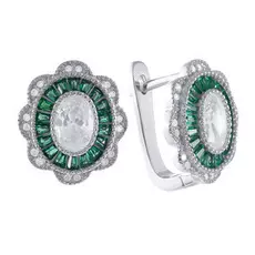 Серьги с английским замком из серебра CAS3677E_SR_001_WG