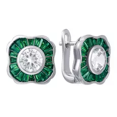 Серьги с английским замком из серебра CAS3695E_SR_001_WG