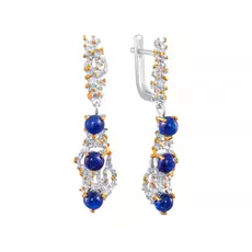 Серьги с английским замком из серебра ERS468_SR_CR_WJ