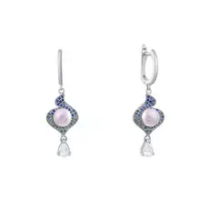 Серьги с английским замком из серебра ALE-508_SR_WP_002_WG