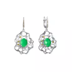 Серьги с английским замком из серебра KE0668_SR_ZAG_001_WG