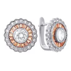 Серьги с английским замком из серебра CAS3767E_SR_002_WG