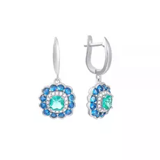 Серьги с английским замком из серебра BS00024E_SR_001_WG