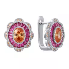 Серьги с английским замком из серебра CAS3677E_SR_003_WG