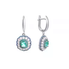 Серьги с английским замком из серебра BS00046E_SR_001_WG