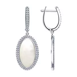 Серьги с английским замком из серебра 83020058