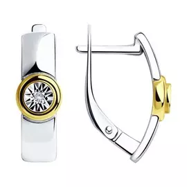 Серьги с английским замком из серебра 87020027