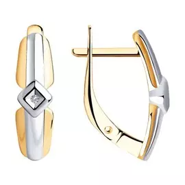 Серьги с английским замком из серебра 87020029