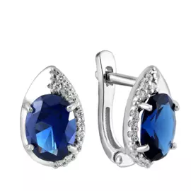 Серьги с английским замком из серебра 88020003