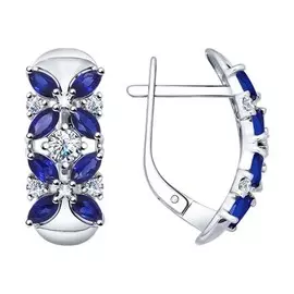 Серьги с английским замком из серебра 88020030