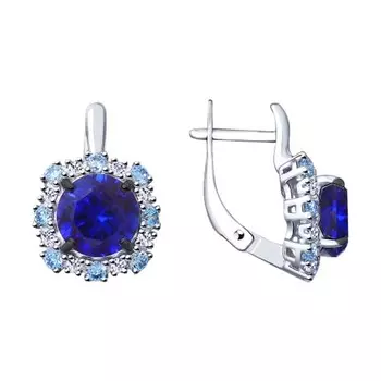 Серьги с английским замком из серебра 88020059