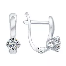 Серьги с английским замком из серебра 89020018