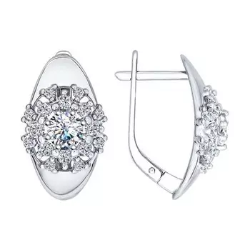 Серьги с английским замком из серебра 89020039