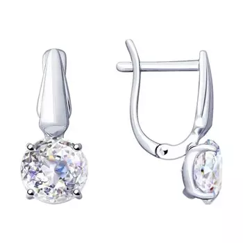 Серьги с английским замком из серебра 89020110