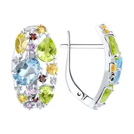 Серьги с английским замком из серебра 92020174